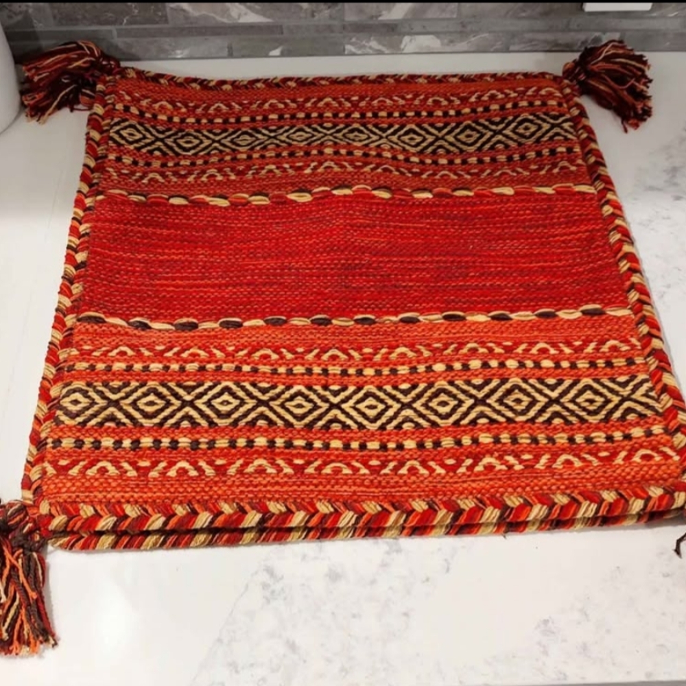 2 - 19x19 Zippered Decorative Pillow Case Covers W/Tassels